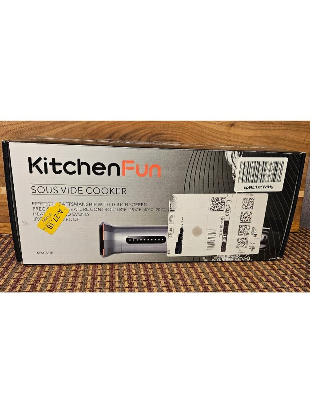KitchenFun Sous Vide Cooker With Touch Screen Precision Temperature Control 104°